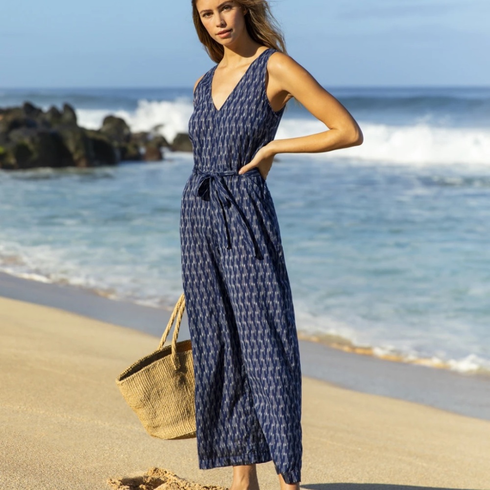 Cotton Jumpsuit Blue M Outerknown Weekender